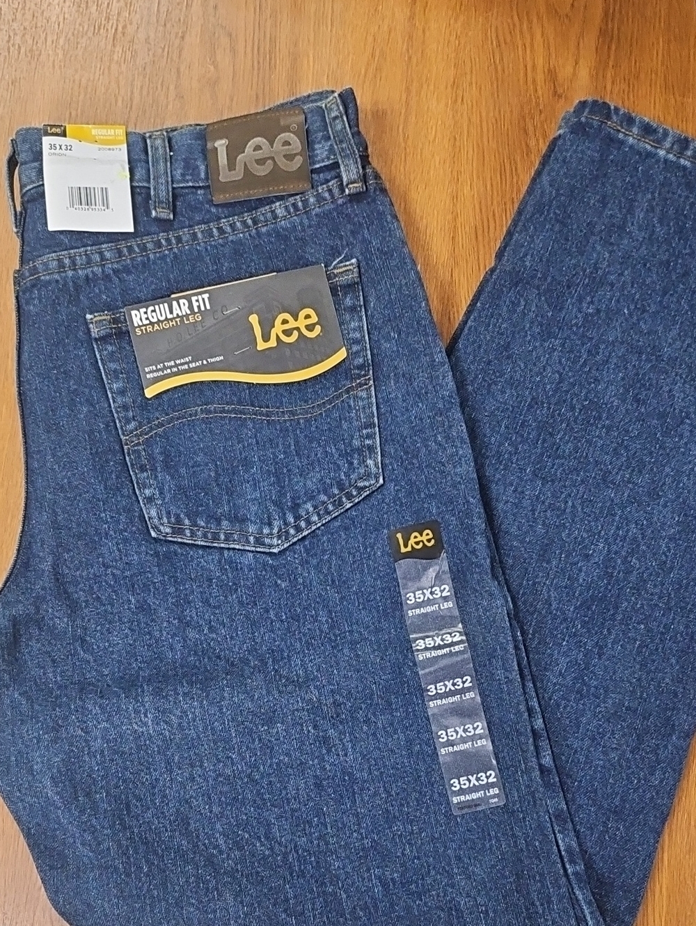 Lee Men’s Straight Leg Jeans - Indigo Blue 35X32
